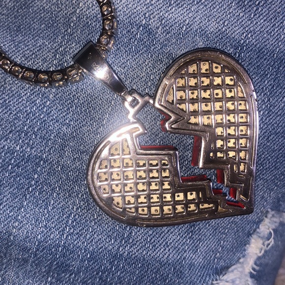 Soild 925 sterling silver chain with pendant - Picture 2 of 3